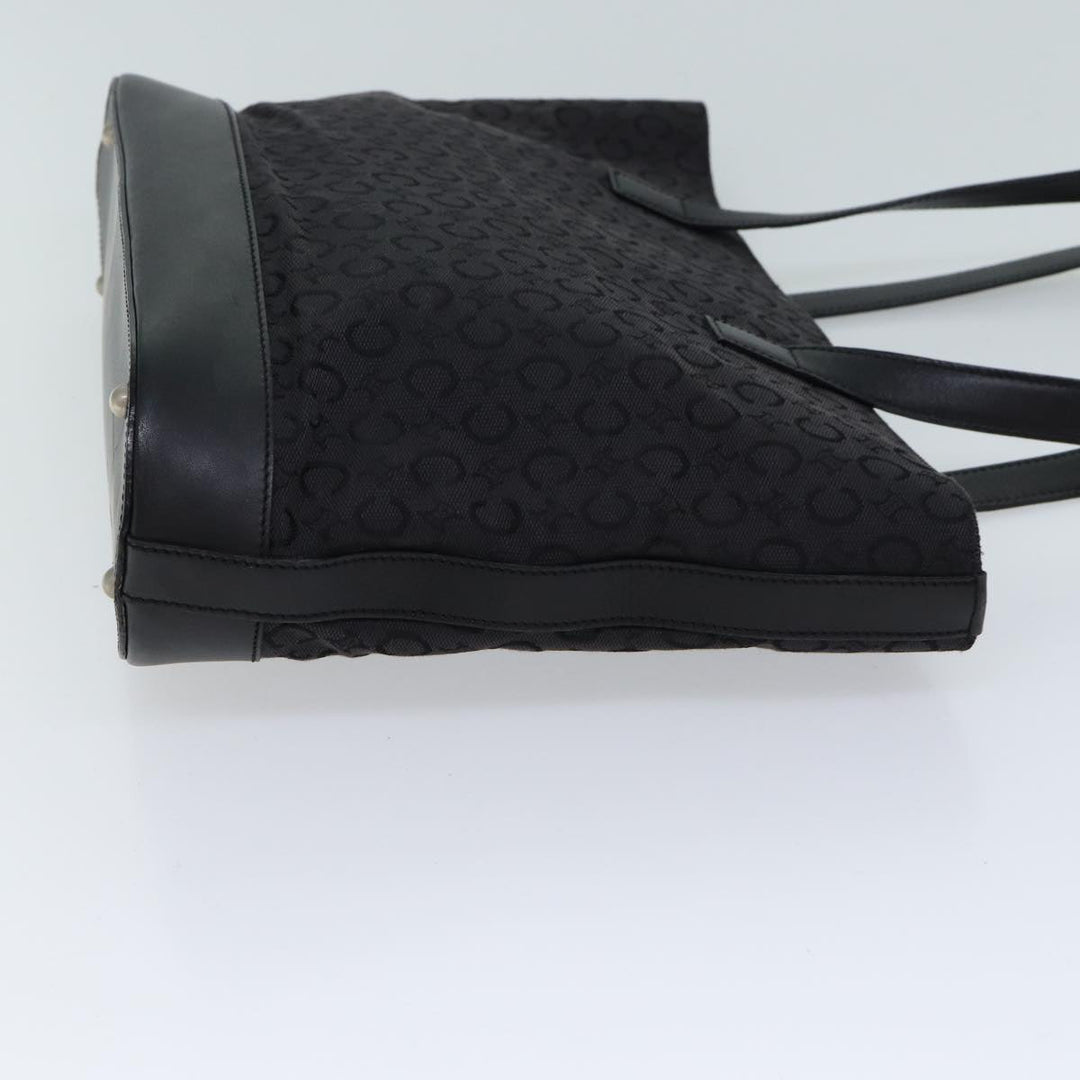Celine C Macadam Canvas Tote Bag Black Auth mr122