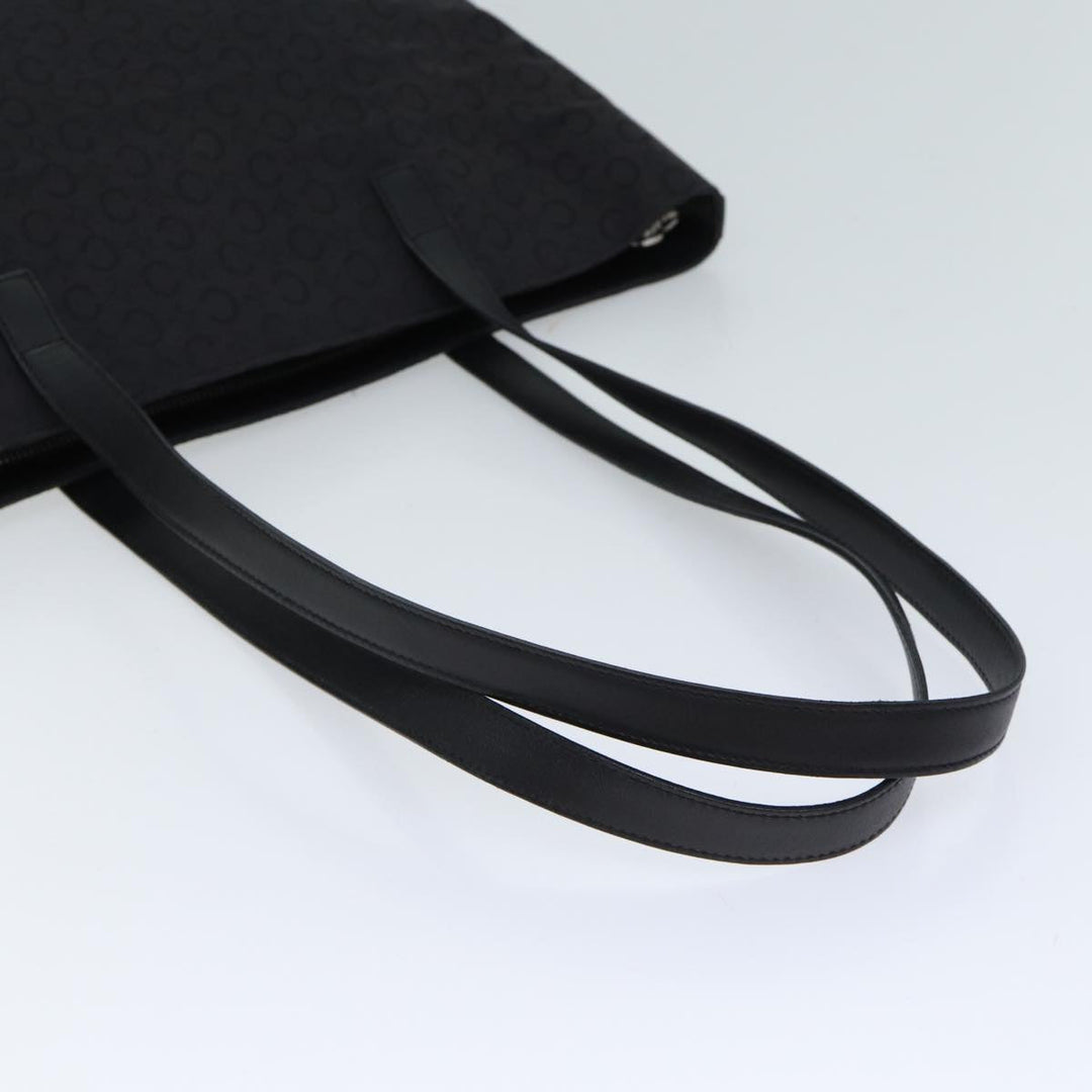Celine C Macadam Canvas Tote Bag Black Auth mr122