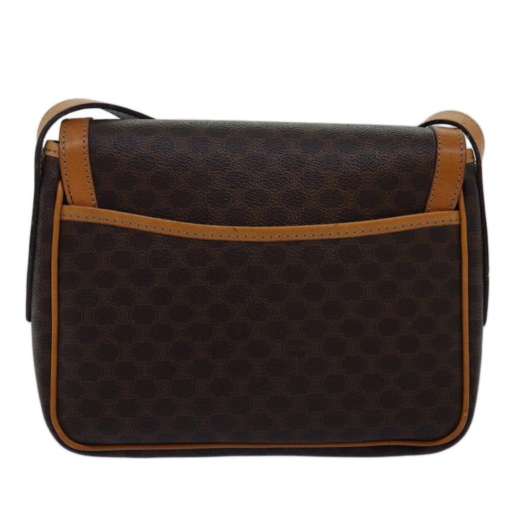 Celine Macadam Canvas Shoulder Bag PVC Brown Auth mr169