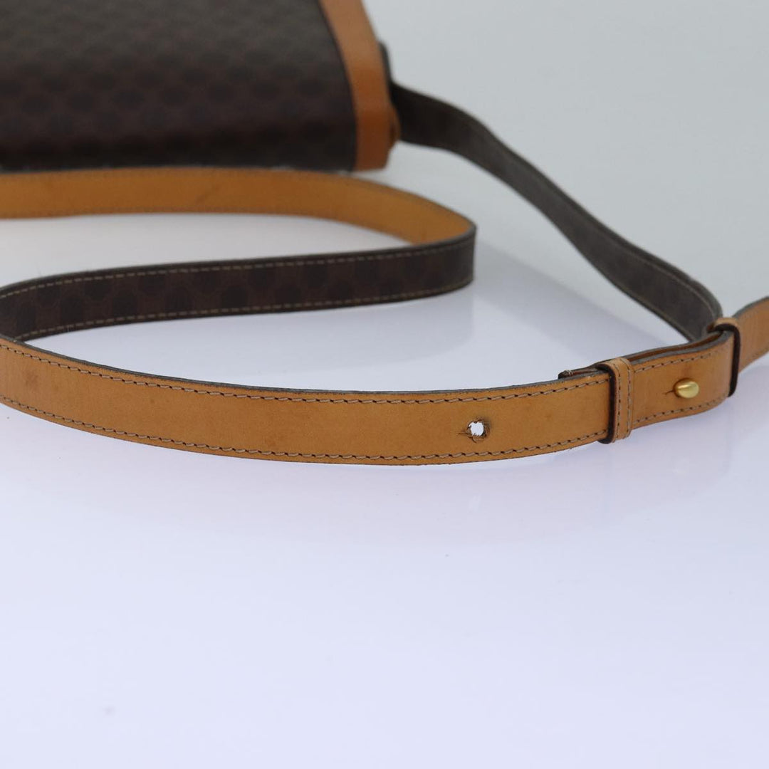 Celine Macadam Canvas Shoulder Bag PVC Brown Auth mr169