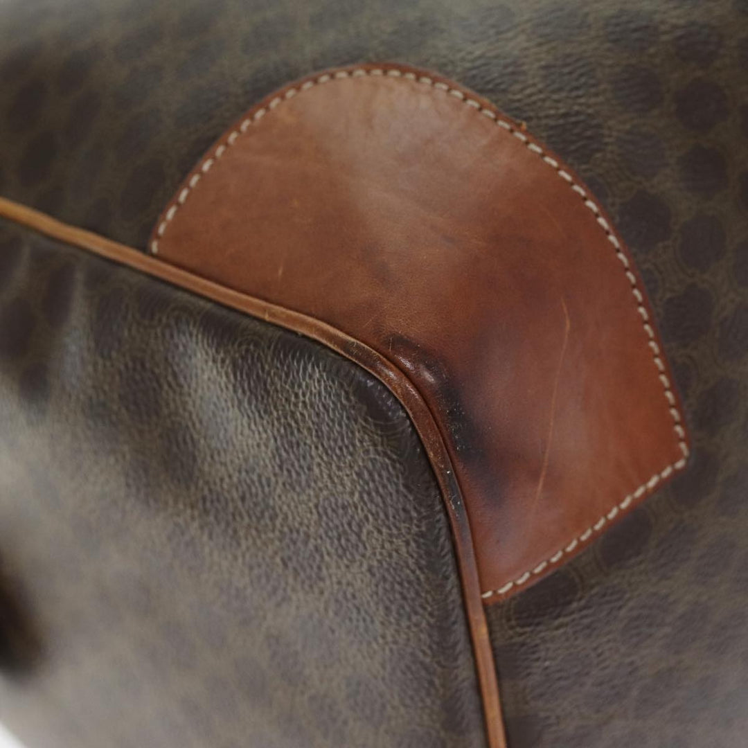 Celine Macadam Canvas Boston Bag PVC Brown Auth mr172