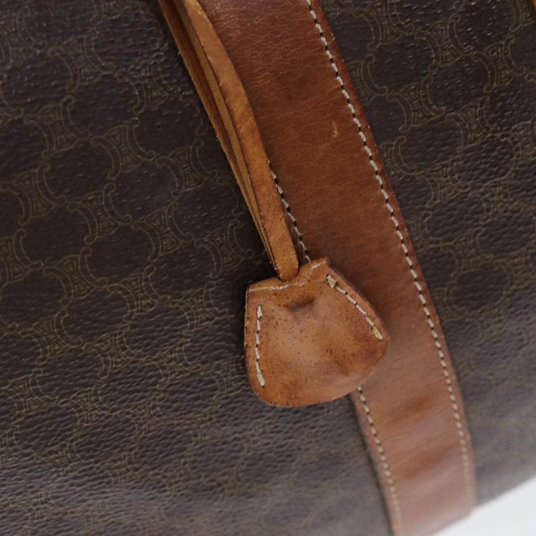 Celine Macadam Canvas Boston Bag PVC Brown Auth mr172