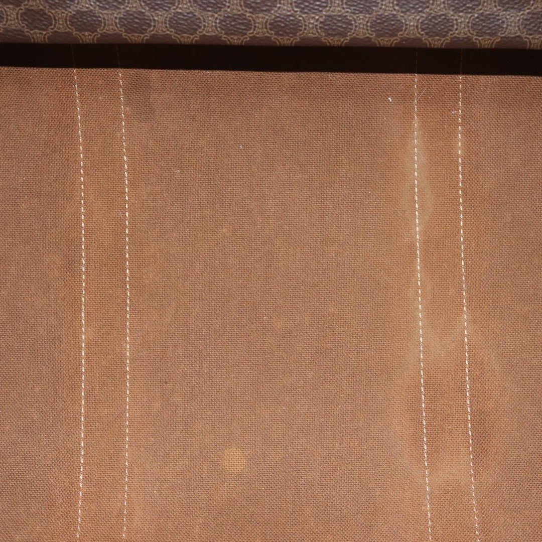 Celine Macadam Canvas Boston Bag PVC Brown Auth mr172