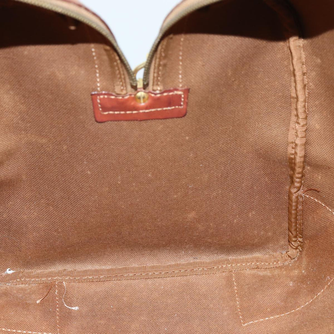 Celine Macadam Canvas Boston Bag PVC Brown Auth mr172