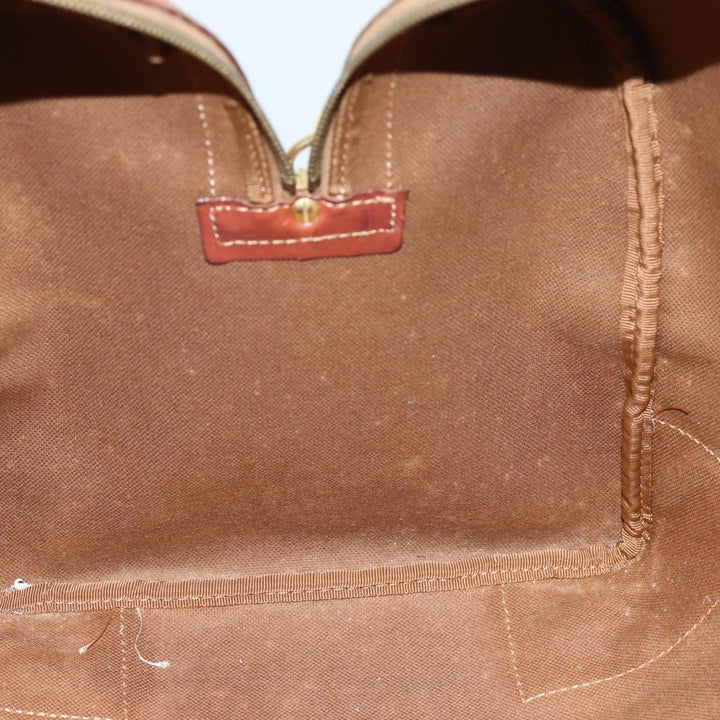 Celine Macadam Canvas Boston Bag PVC Brown Auth mr172