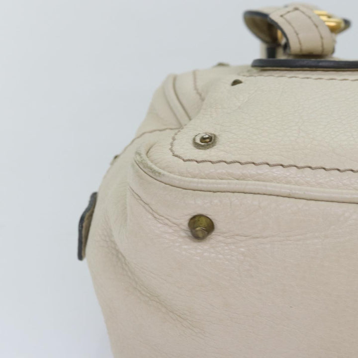 Chloe Paddington Hand Bag Leather White mr195