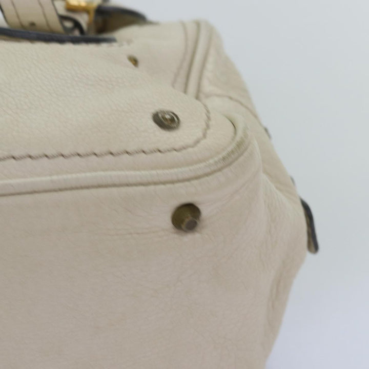 Chloe Paddington Hand Bag Leather White mr195