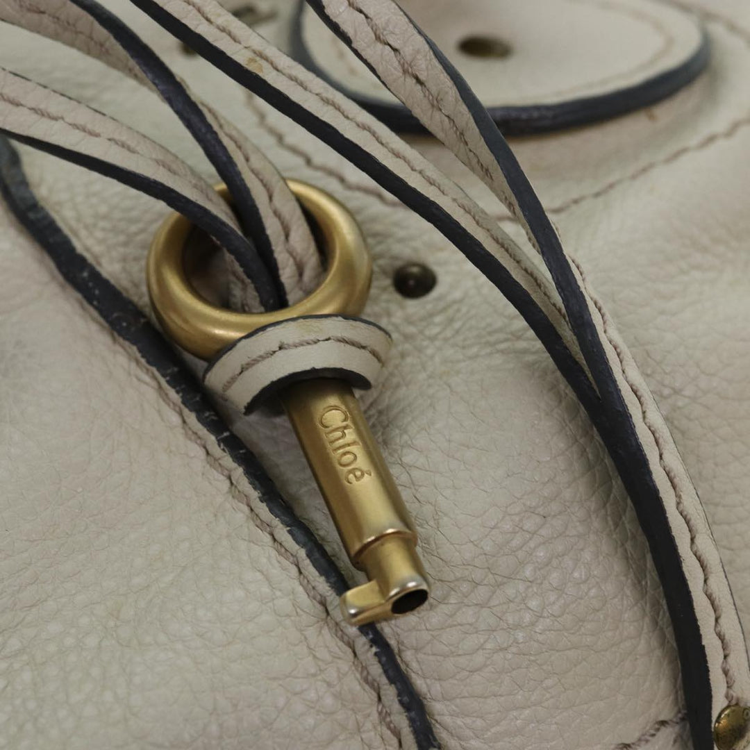 Chloe Paddington Hand Bag Leather White mr195
