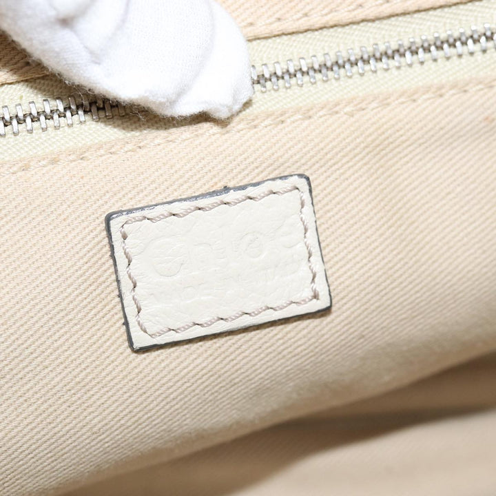 Chloe Paddington Hand Bag Leather White mr195