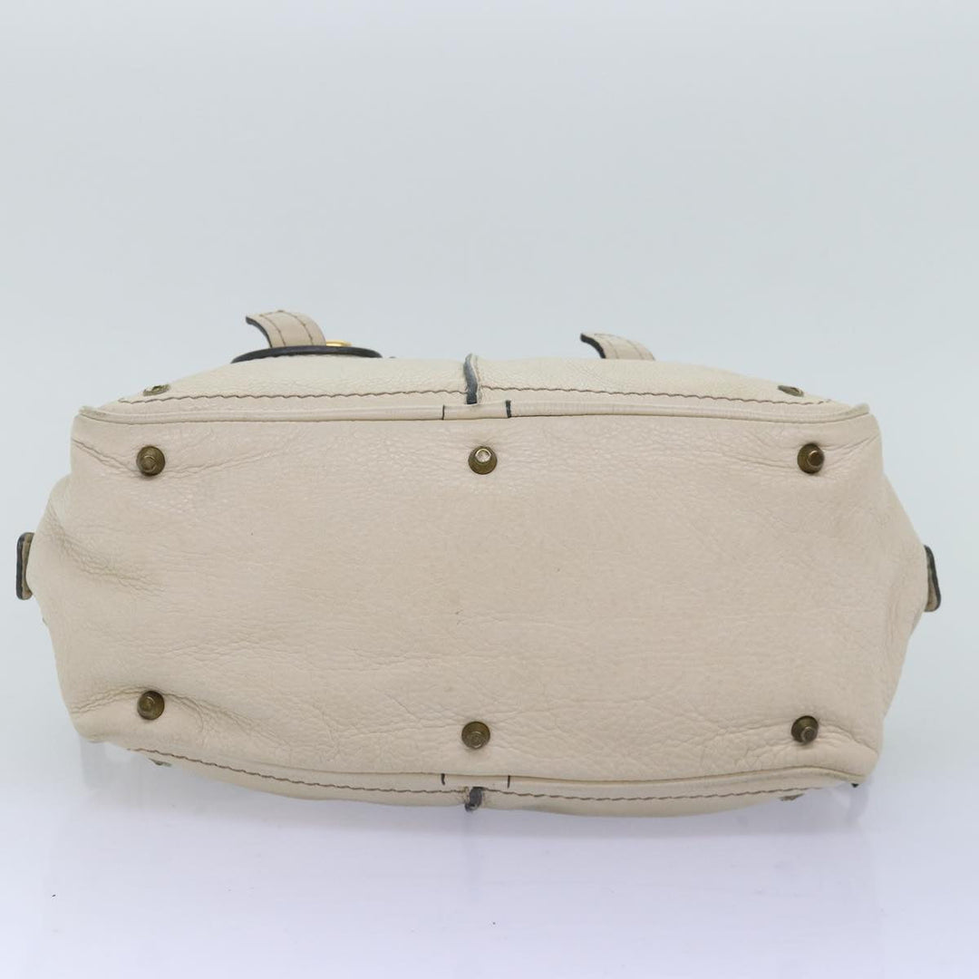 Chloe Paddington Hand Bag Leather White mr195
