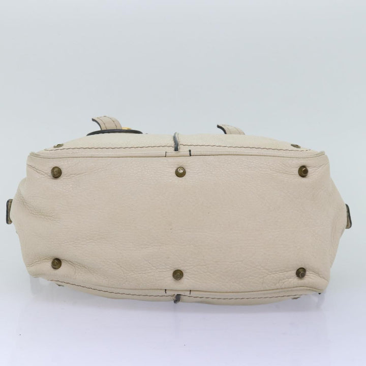 Chloe Paddington Hand Bag Leather White mr195