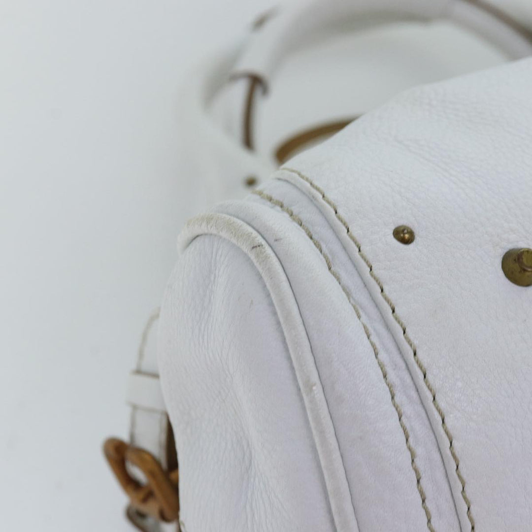 Chloe Paddington Hand Bag Leather White mr196