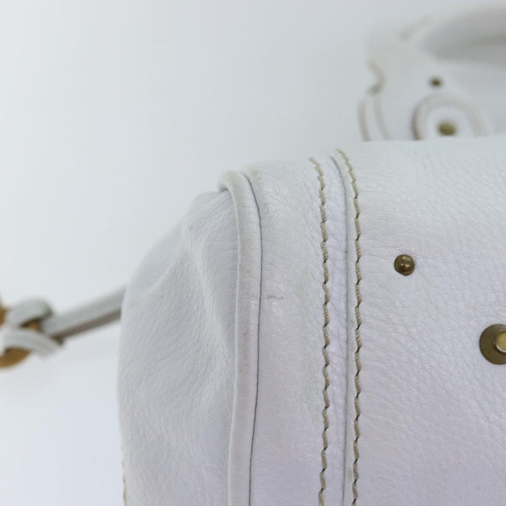 Chloe Paddington Hand Bag Leather White mr196