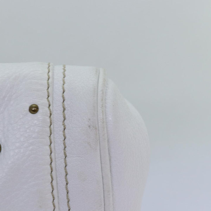 Chloe Paddington Hand Bag Leather White mr196