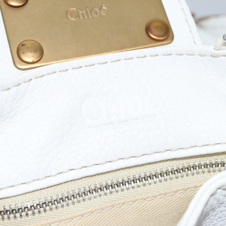 Chloe Paddington Hand Bag Leather White mr196