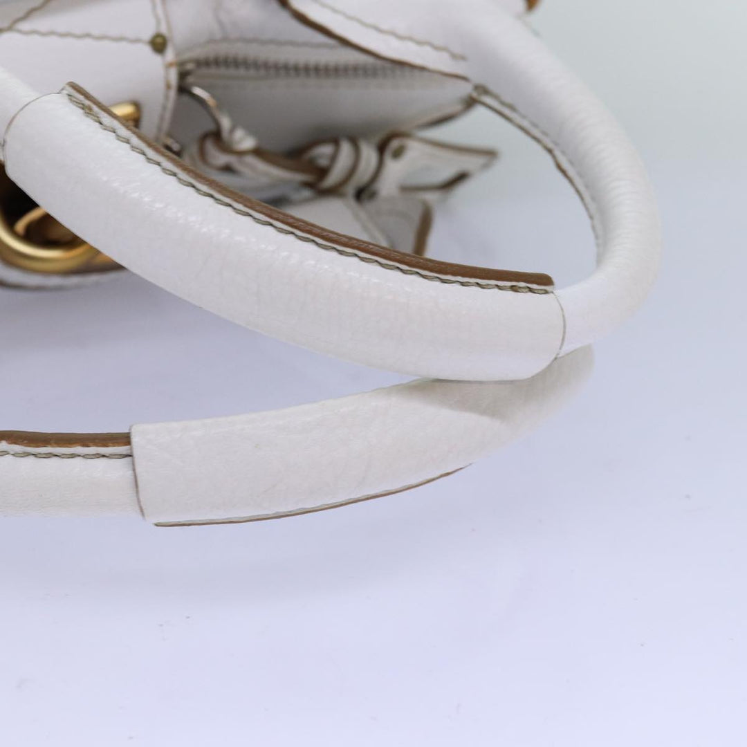 Chloe Paddington Hand Bag Leather White mr196