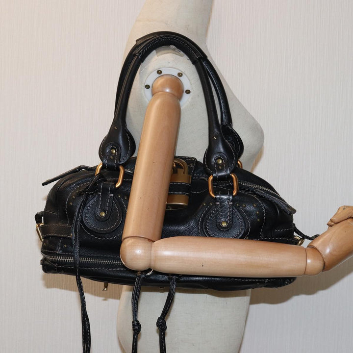 Chloe Paddington Hand Bag Leather Black mr198