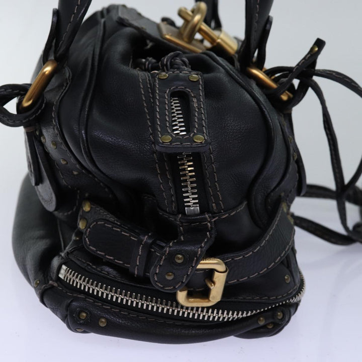 Chloe Paddington Hand Bag Leather Black mr198