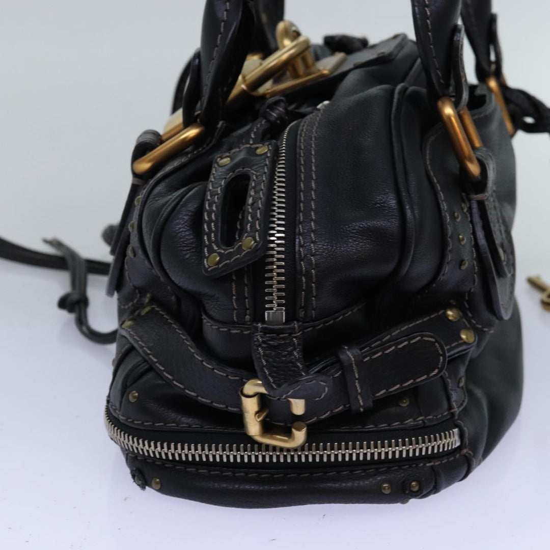Chloe Paddington Hand Bag Leather Black mr198