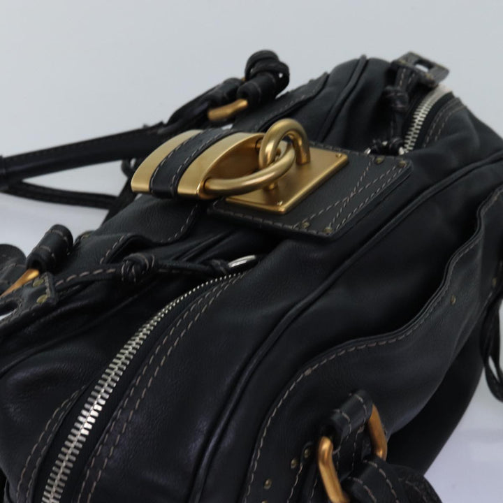 Chloe Paddington Hand Bag Leather Black mr198