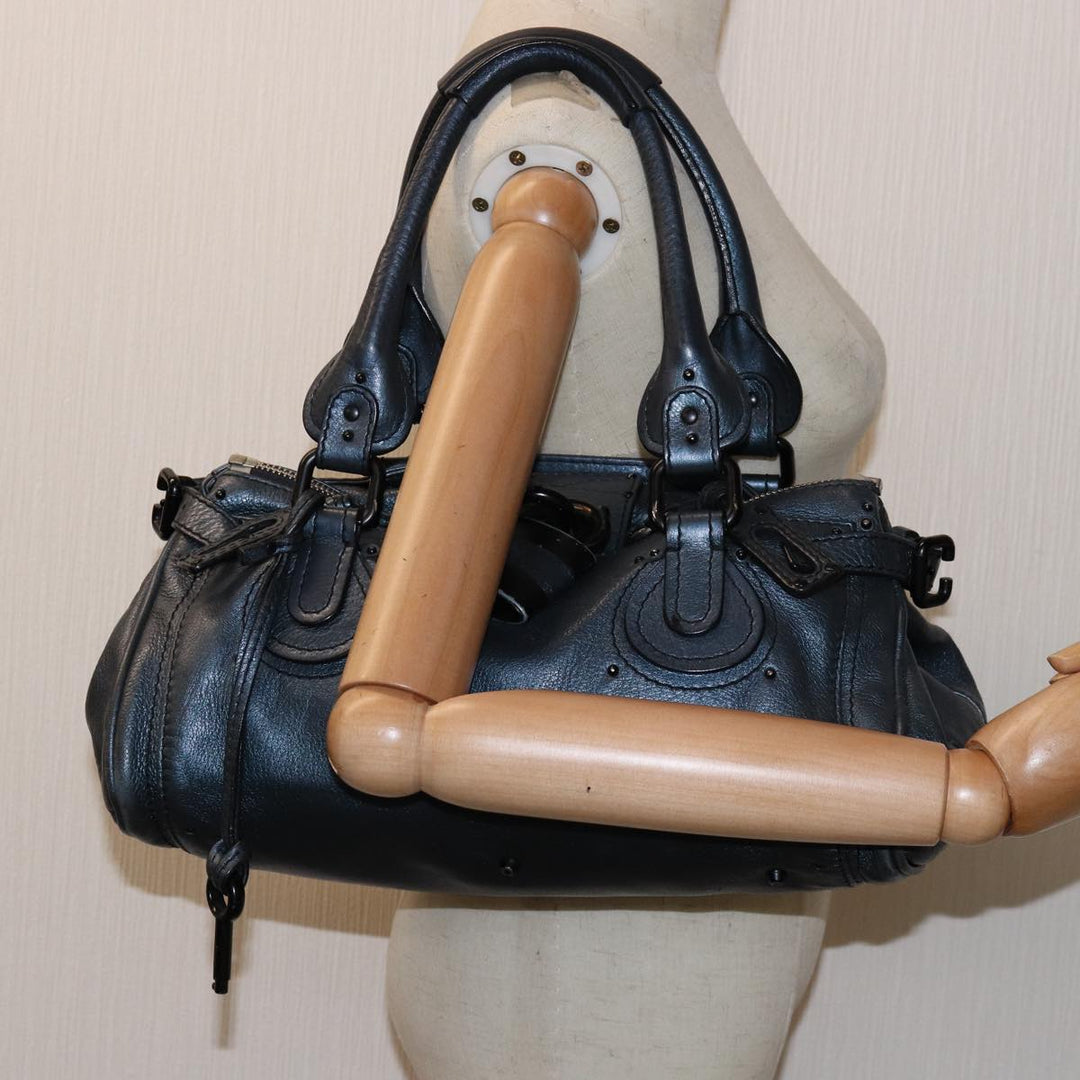 Chloe Paddington Hand Bag Leather Navy mr199