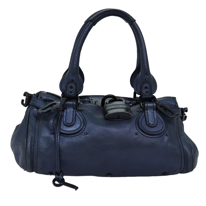 Chloe Paddington Hand Bag Leather Navy mr199