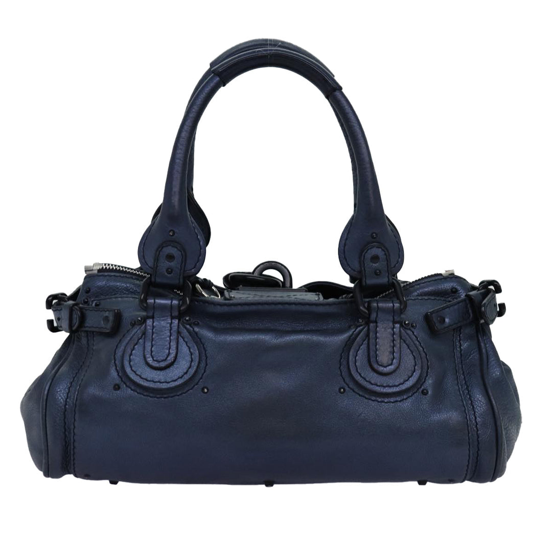 Chloe Paddington Hand Bag Leather Navy mr199
