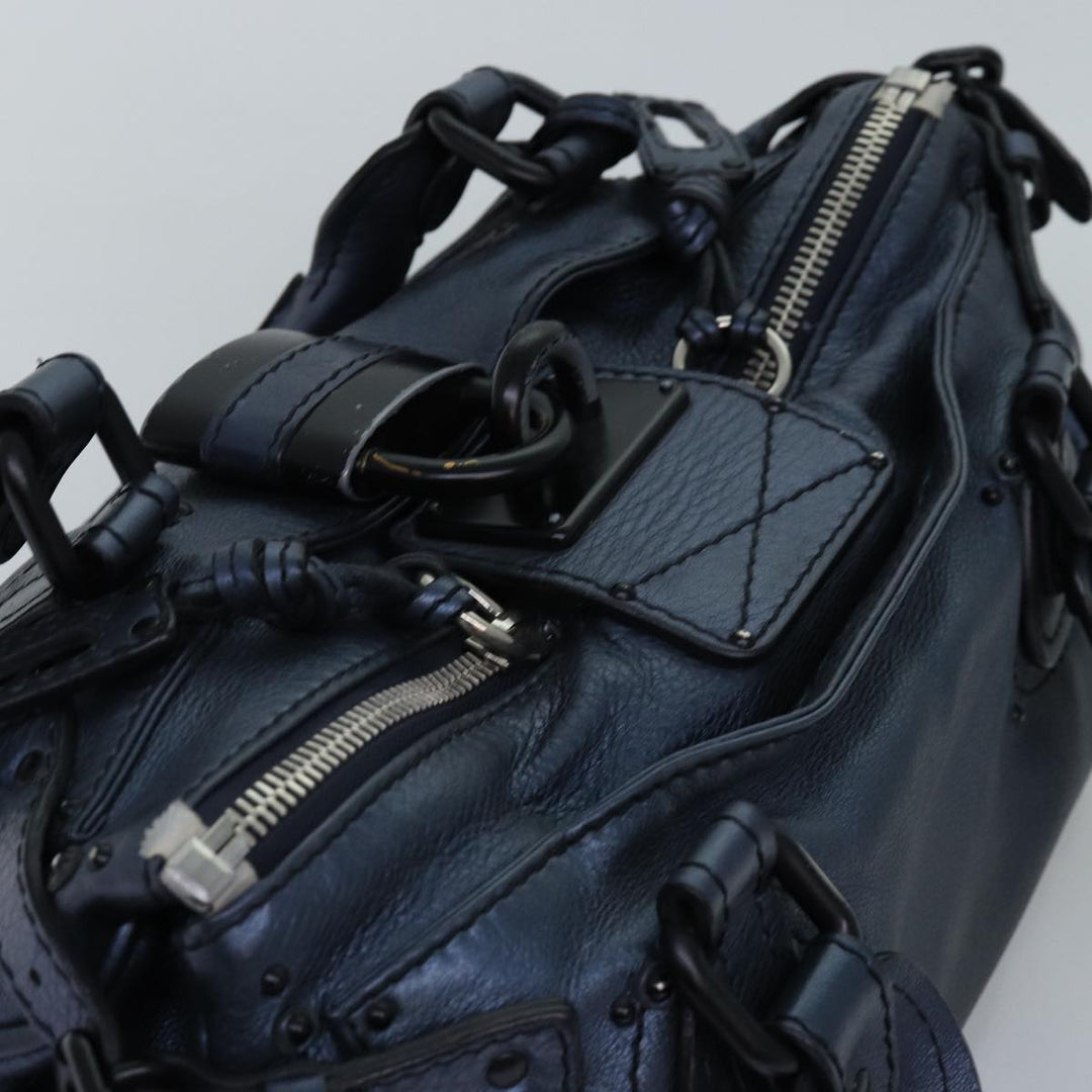 Chloe Paddington Hand Bag Leather Navy mr199