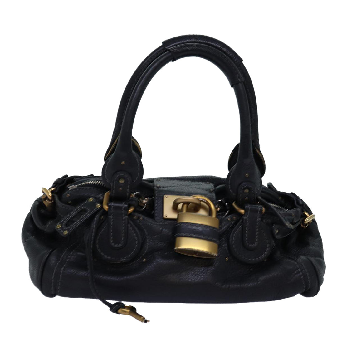 Chloe Paddington Hand Bag Leather Black mr200