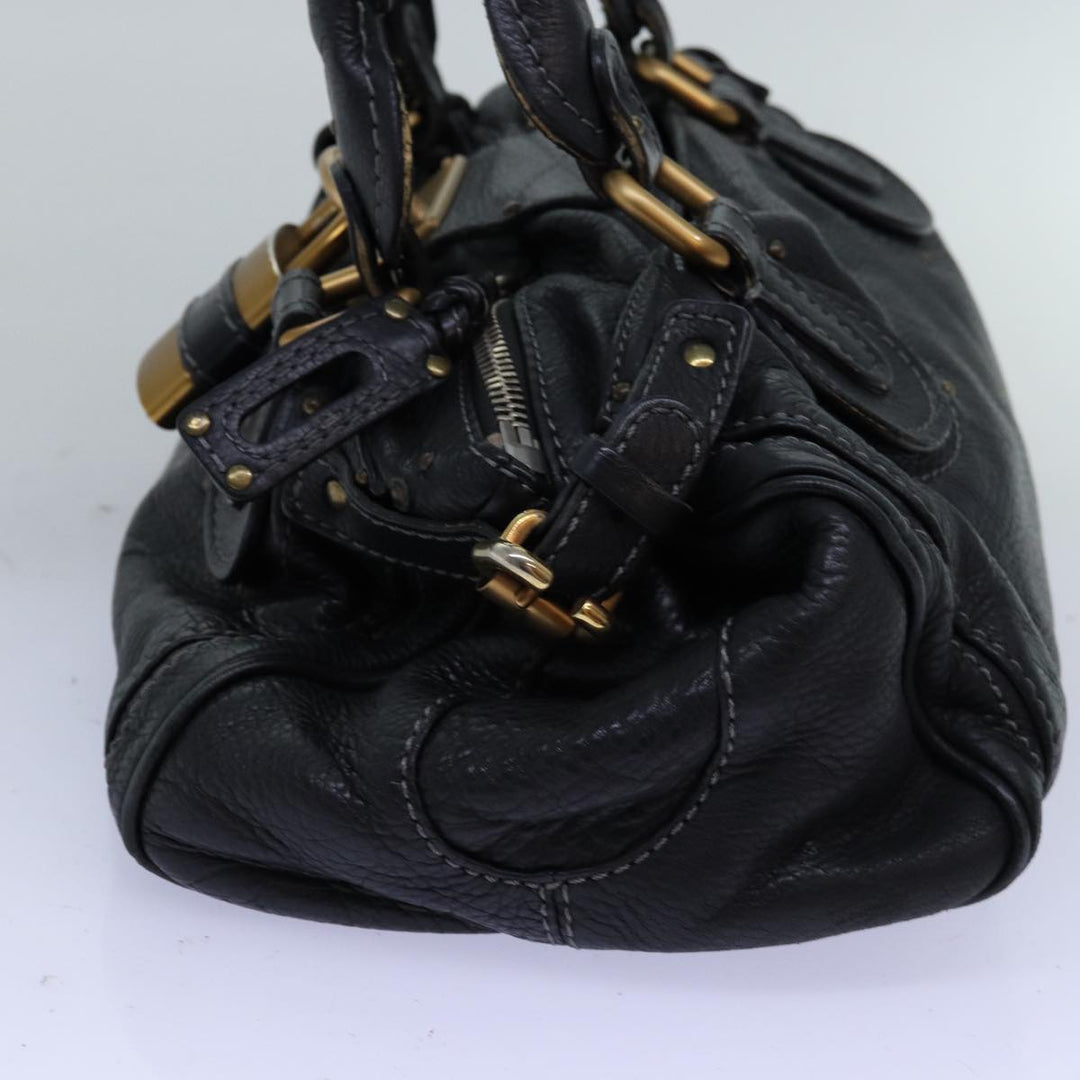 Chloe Paddington Hand Bag Leather Black mr200