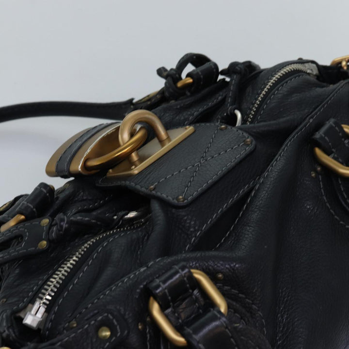 Chloe Paddington Hand Bag Leather Black mr200