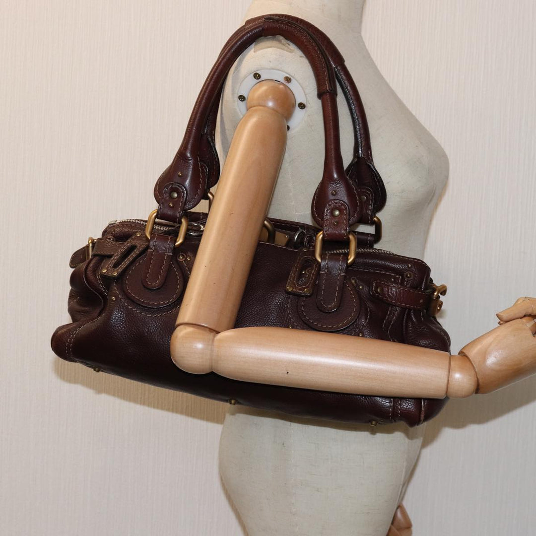 Chloe Paddington Hand Bag Leather Brown mr203
