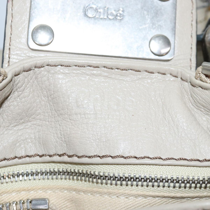Chloe Paddington Hand Bag Leather Ivory mr225