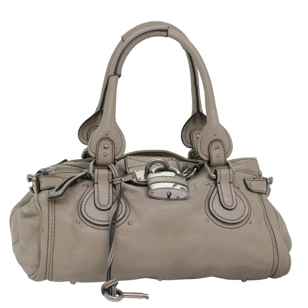 Chloe Paddington Hand Bag Leather Ivory mr225