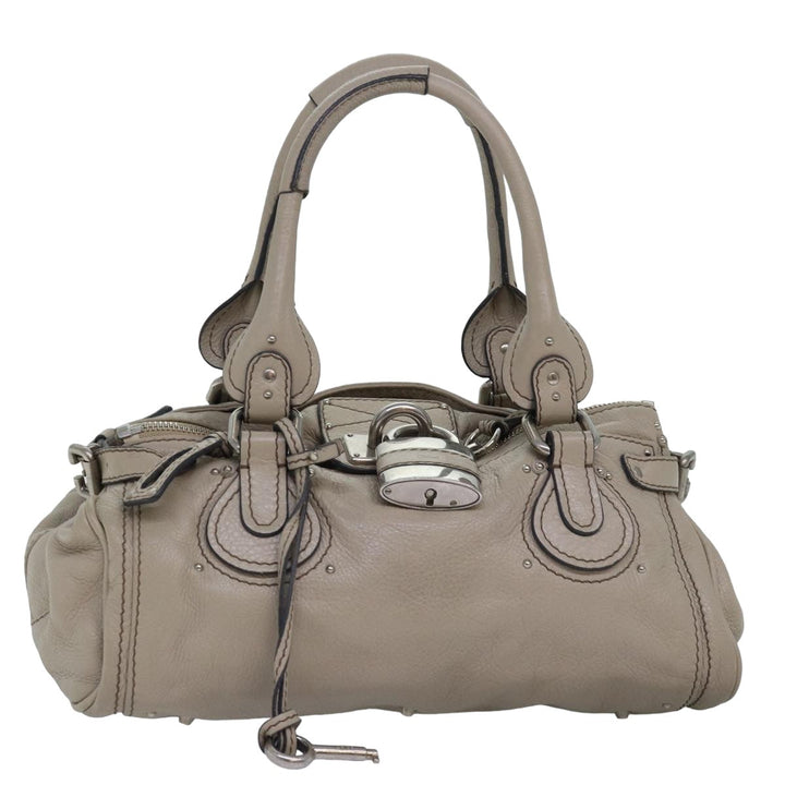 Chloe Paddington Hand Bag Leather Ivory mr225