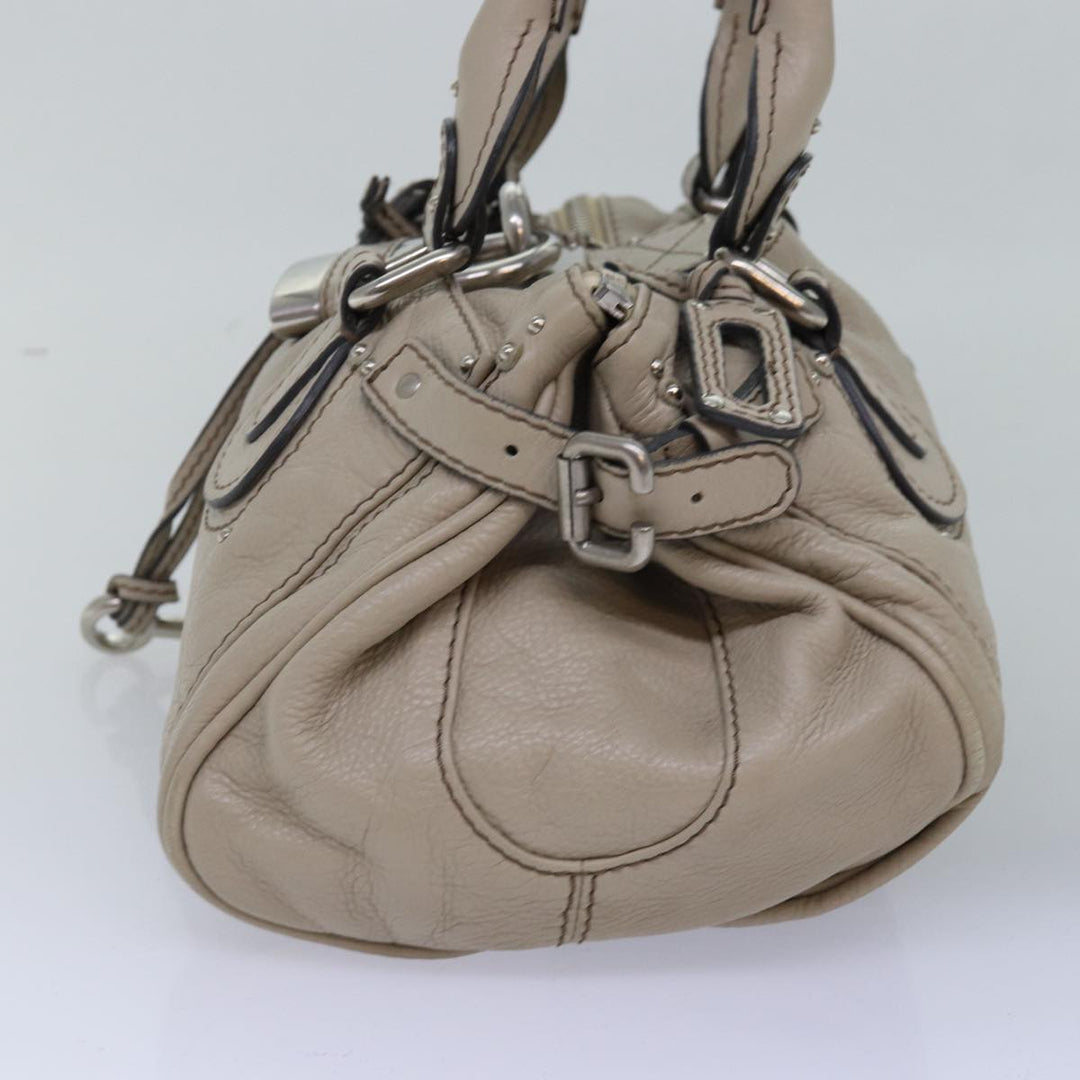 Chloe Paddington Hand Bag Leather Ivory mr225