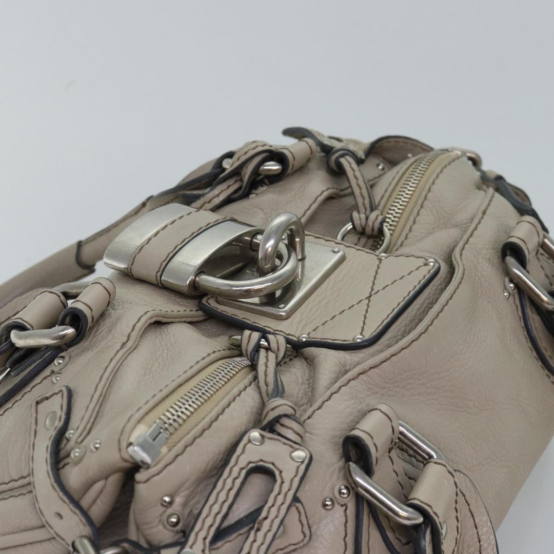 Chloe Paddington Hand Bag Leather Ivory mr225
