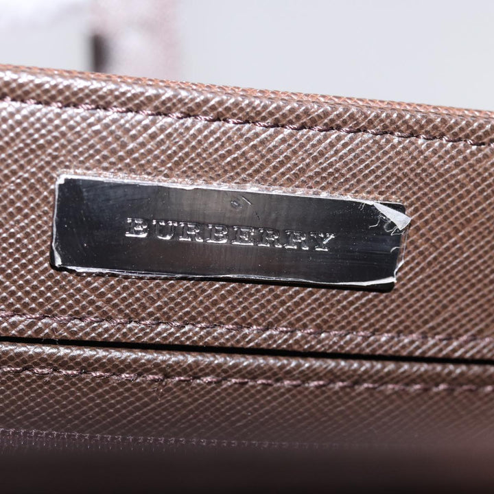 Burberry Nova Check Hand Bag Nylon Canvas Beige Auth mr245