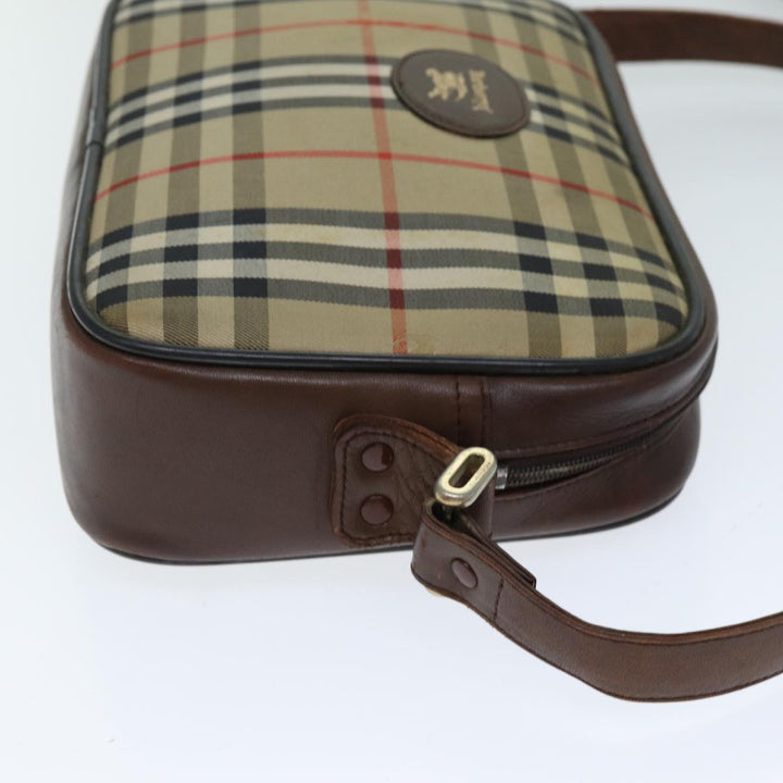 BurberrySs Nova Check Shoulder Bag Canvas Beige Auth mr273