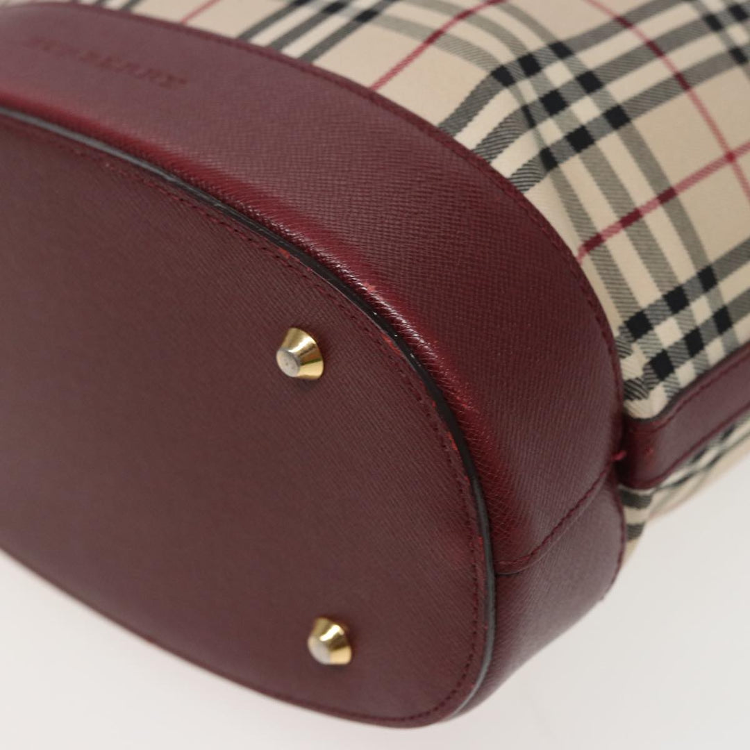 Burberry Nova Check Tote Bag Canvas Beige Auth mr278