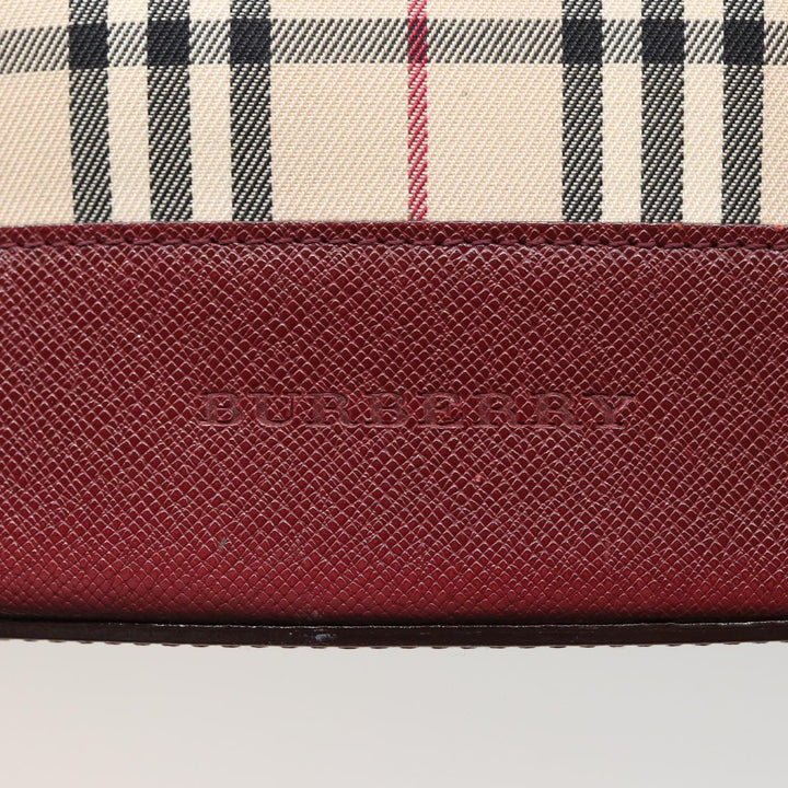 Burberry Nova Check Tote Bag Canvas Beige Auth mr278