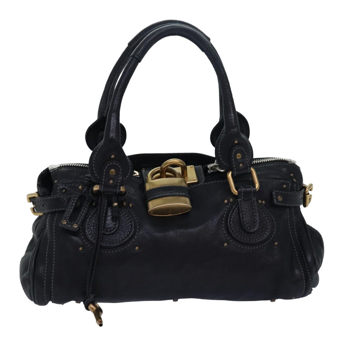 Chloe Paddington Hand Bag Leather Black mr299