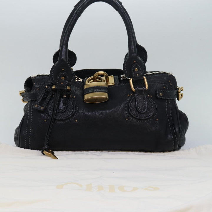 Chloe Paddington Hand Bag Leather Black mr299