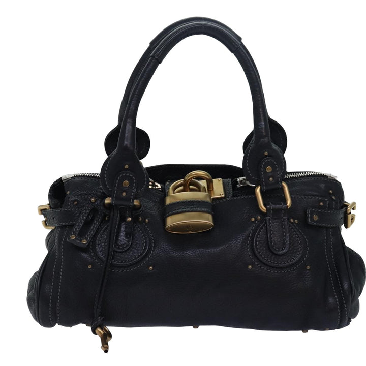Chloe Paddington Hand Bag Leather Black mr299