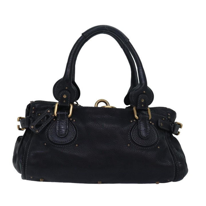 Chloe Paddington Hand Bag Leather Black mr299