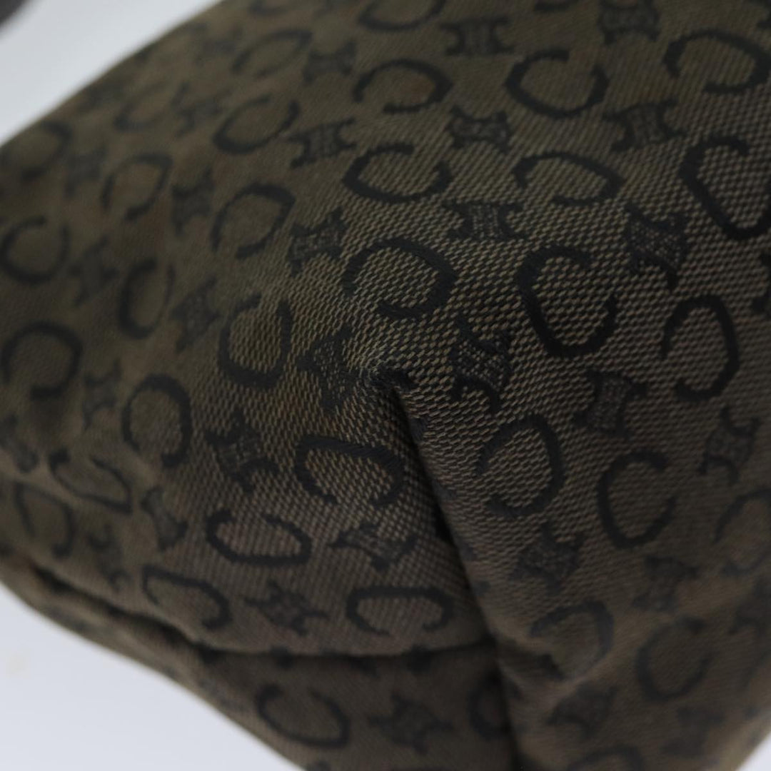Celine C Macadam Canvas Shoulder Bag Brown Auth mr301