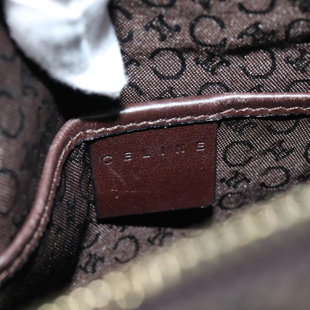 Celine C Macadam Canvas Shoulder Bag Brown Auth mr301