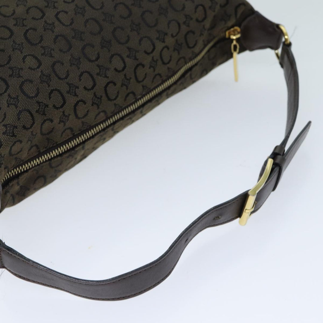 Celine C Macadam Canvas Shoulder Bag Brown Auth mr301
