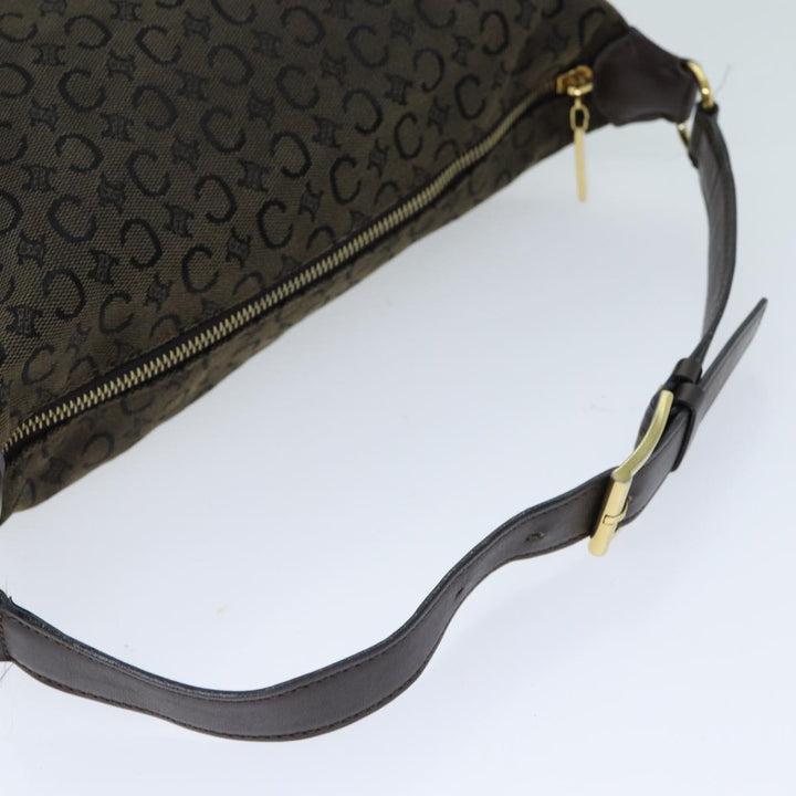 Celine C Macadam Canvas Shoulder Bag Brown Auth mr301