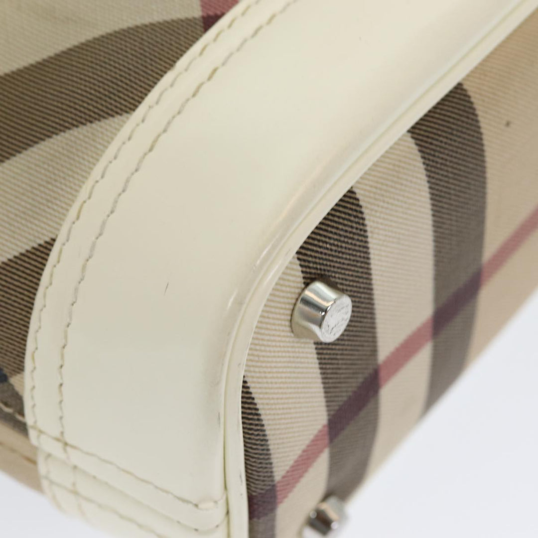 Burberry Nova Check Shoulder Bag PVC Beige Auth mr351